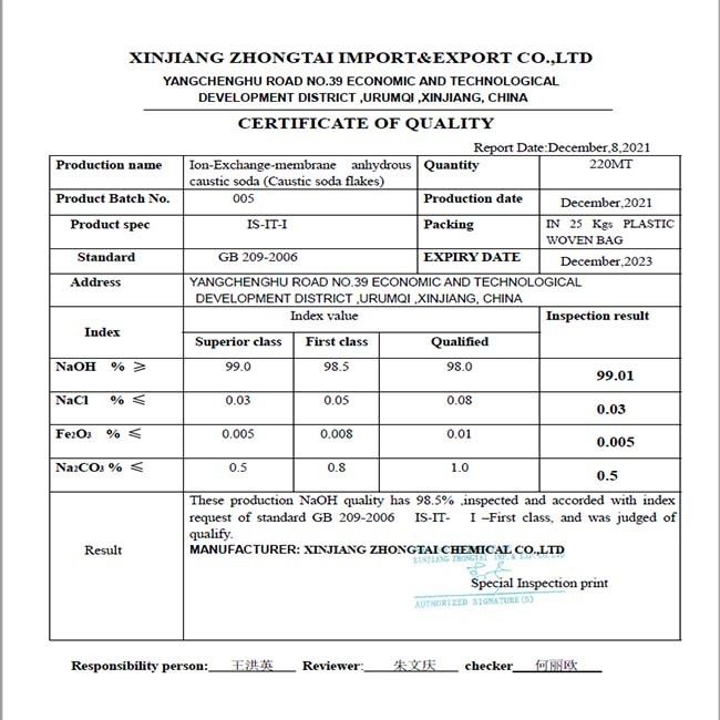 99 Caustic Soda 25kg cho chất tạo màu Chất xà phòng hóa