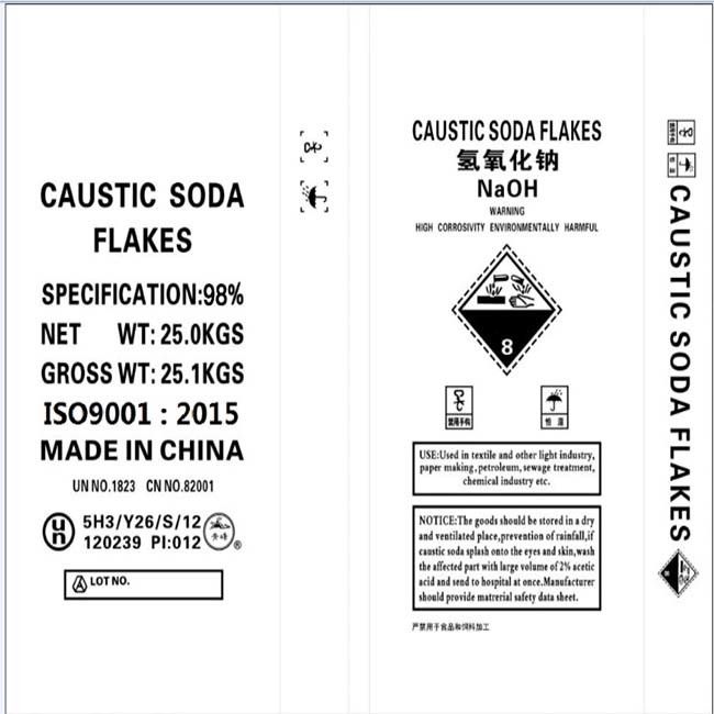NaOH Độ tinh khiết cao Caustic Soda 99 Flakes Natri Hydroxide Flakes Sản xuất men