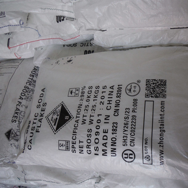 Caustic Soda 99 Naoh 1310 73 2 Trắng Tấm xuyên suốt 25kg / túi